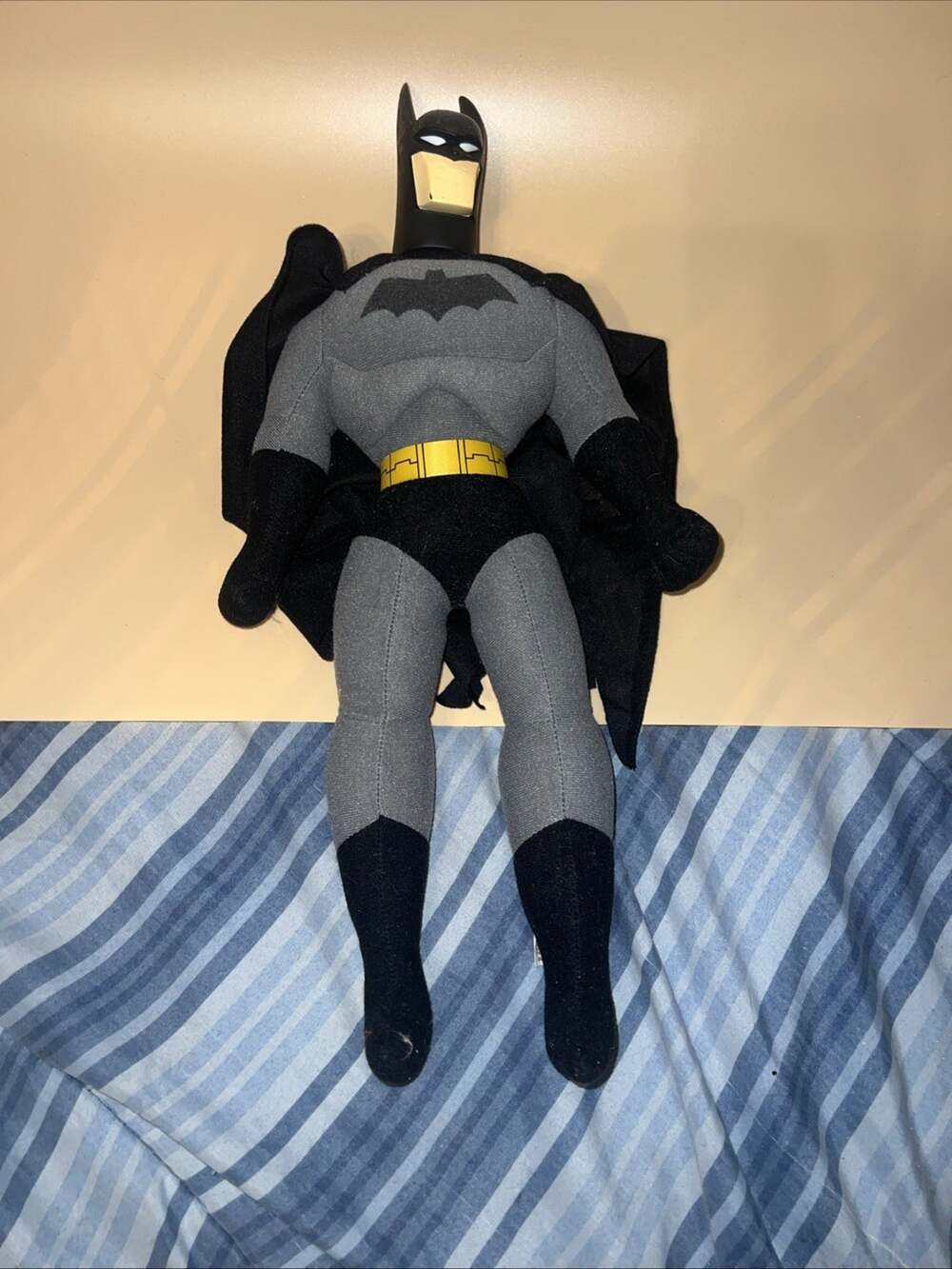 Vintage Batman DC Justice League Soft Plush With Plastic Head 17” Tall